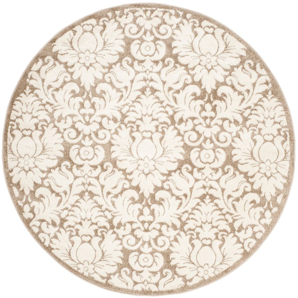 Safavieh Amherst Rudy Wheat / Beige 7 ft. x 7 ft. Indoor/Outdoor Round