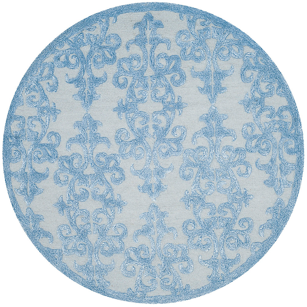 Bella Garen Blue 5 Ft X Indoor Round Area Rug