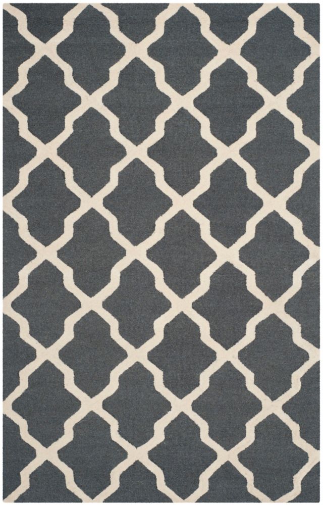 Safavieh Cambridge Giselle Dark Grey / Ivory 5 ft. x 8 ft. Indoor Area
