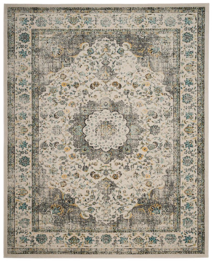 Safavieh Evoke Jaime Grey / Gold 8 ft. x 10 ft. Indoor Area Rug | The ...