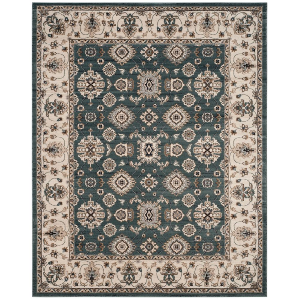 Safavieh Lyndhurst Hank Teal / Cream 9 ft. x 12 ft. Indoor Area Rug