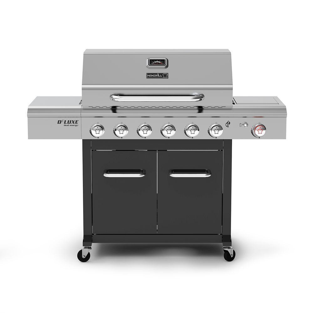 UPC 044376288488 product image for Deluxe 6-Burner Propane Gas Grill in Black with Side Burner | upcitemdb.com