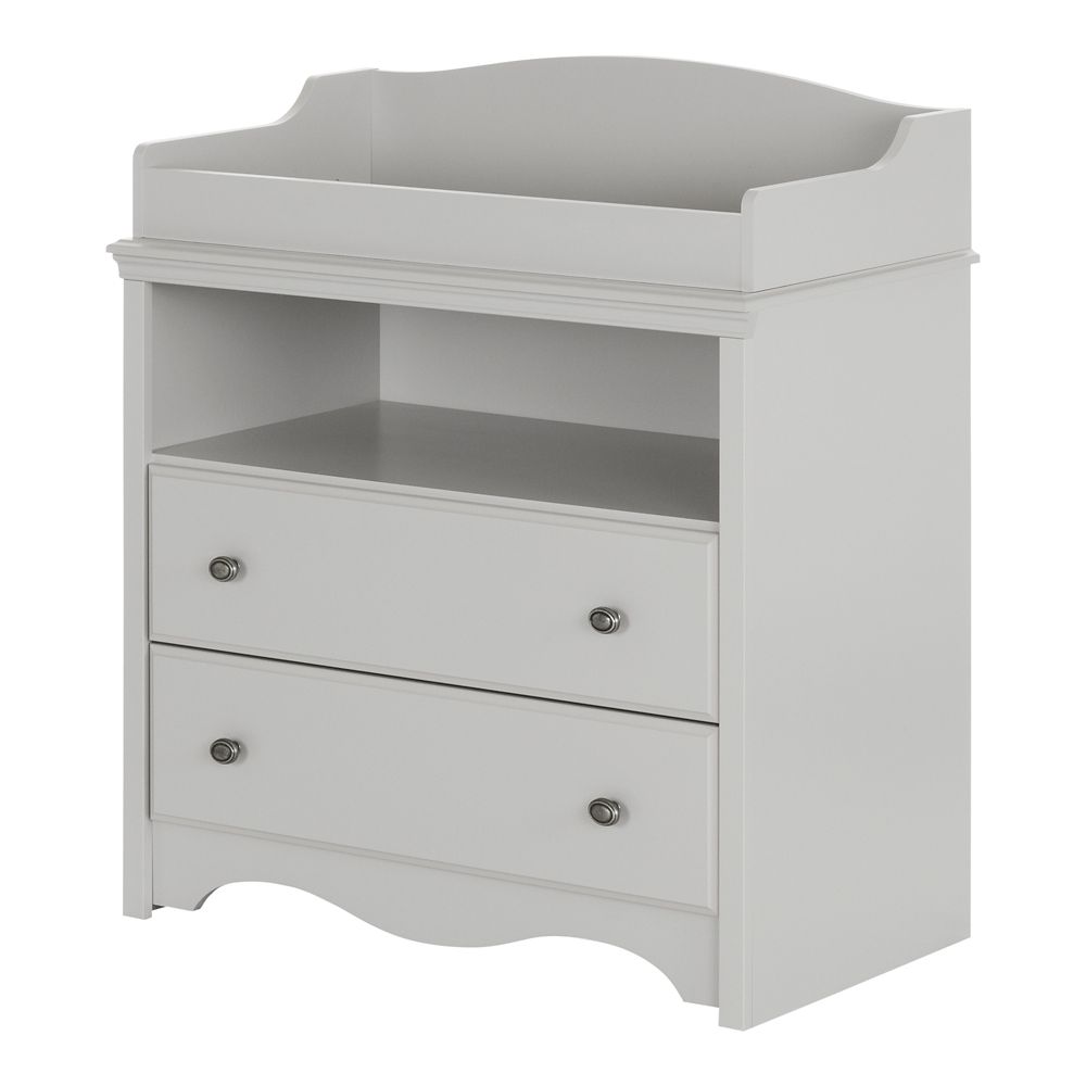Angel Changing Table With Drawers In Soft Grey
