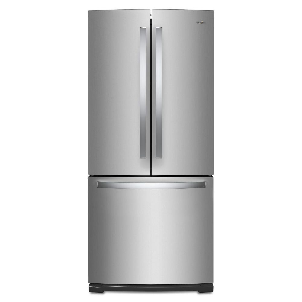 Whirlpool 30 Inch W 20 Cu Ft French Door Refrigerator In French Door Refrigerator In Fingerprint Resistant Stainless Steel Photo Of