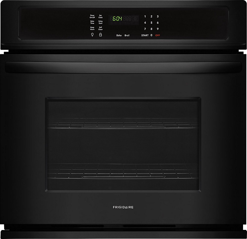 30 Inch Single Electric Wall Oven Self Cleaning In Black