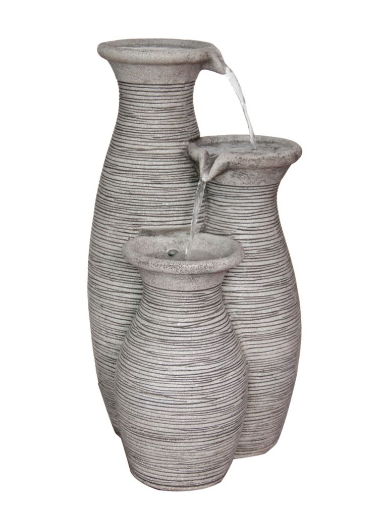 Hampton Bay Outdoor Polyresin Fountain (Water Feature) For Outdoor