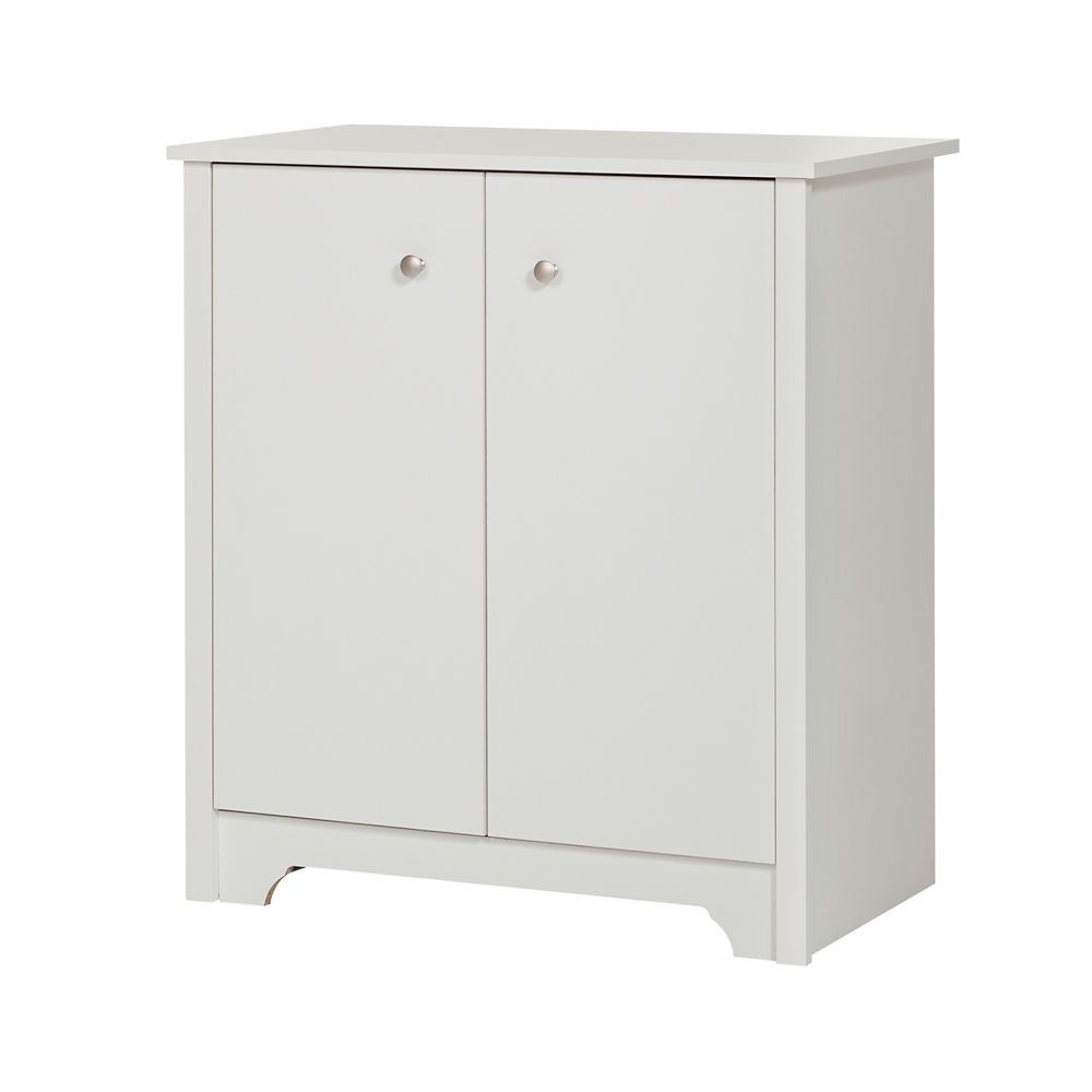 South Shore Petite armoire de rangement 2 portes Vito, Blanc solide Home Depot Canada