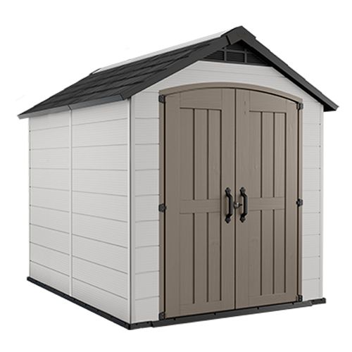 keter montfort 7.5 ft. x 9 ft. outdoor storage shed the