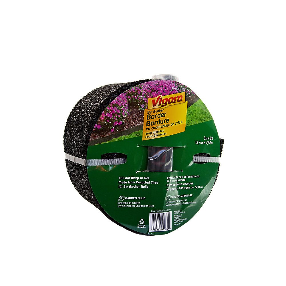 Vigoro 8 ft. Rubber Roll Black The Home Depot Canada