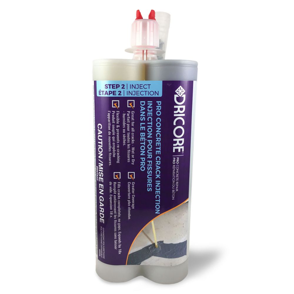 Dricore Pro Concrete Repair Crack Injection The Home Depot Canada
