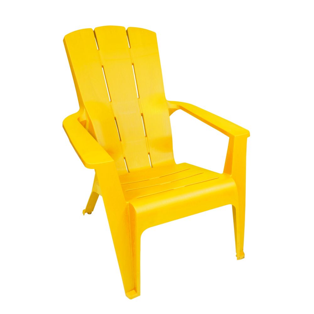 Gracious Living Contour Muskoka Chair in Yellow | The Home Depot Canada