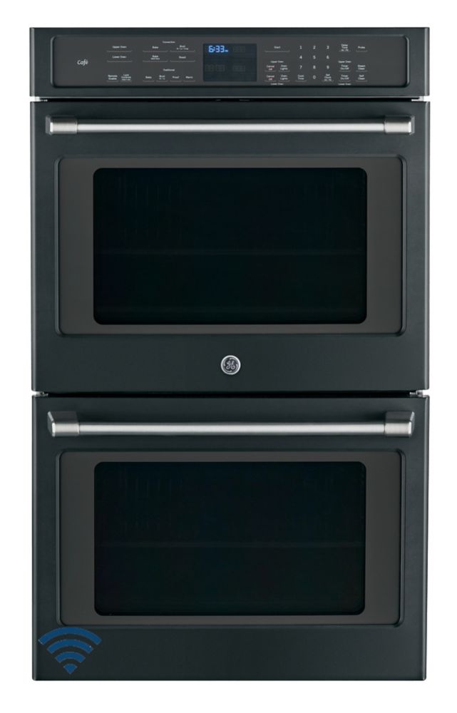 Café Black Slate 10.0 cu ft BuiltIn Double wall oven, True European