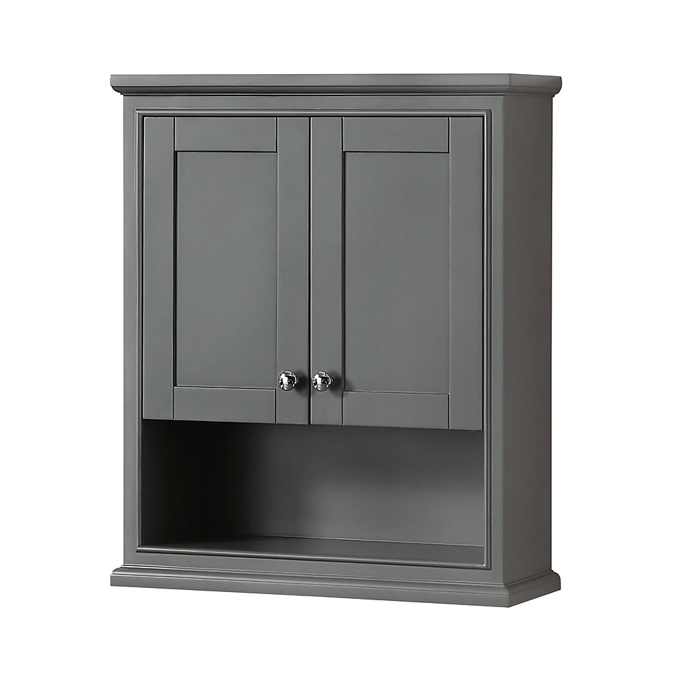 Wyndham Collection Deborah Bathroom Wall-Mounted Storage Cabinet in
