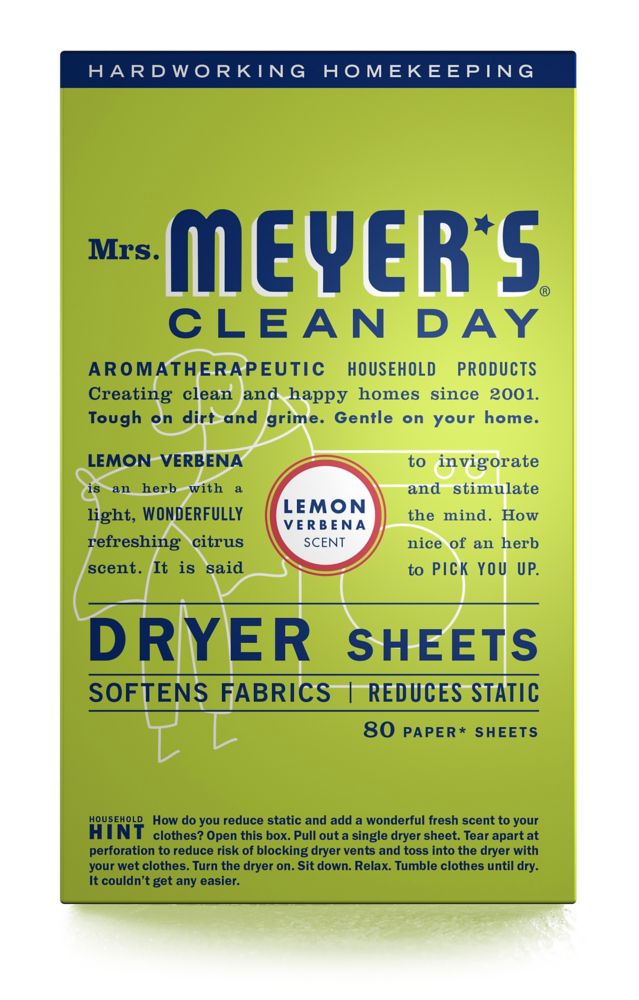 Mrs. Meyers Clean Day Dryer Sheets Lemon Verbena The Home Depot Canada
