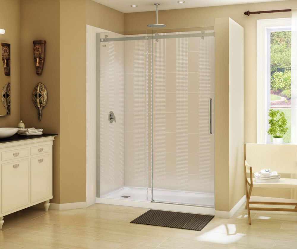 MAAX Halo 59 inch x 78 3/4 inch Frameless Sliding Shower Door in ...