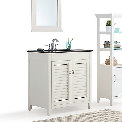 Simpli Home Adele 30 Inch Bath Vanity With Black Granite Top The Simpli Home Adele 30 Inch Bath Vanity With Black Granite Top The Depot Canada