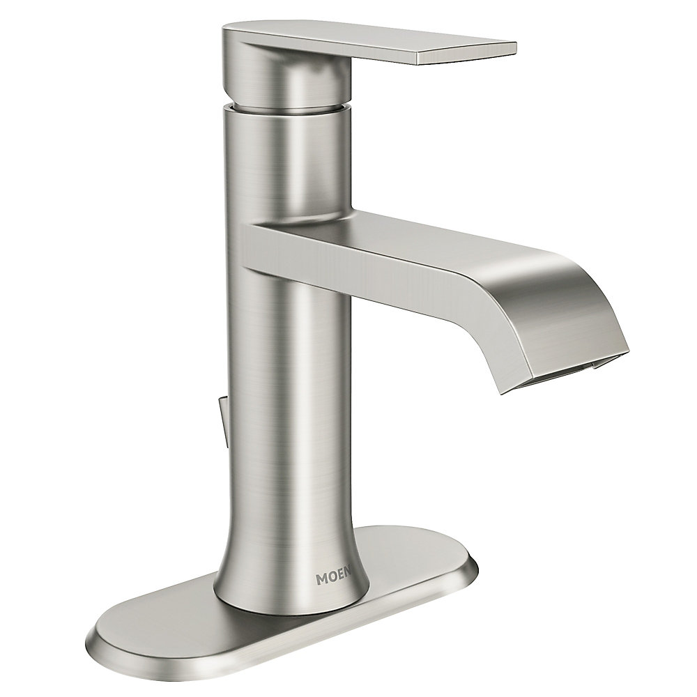 MOEN Genta Single Handle Bathroom Faucet in Spot Resist Brushed Nickel Finish The Home Depot MOEN Genta Single Handle Bathroom Faucet in Spot Resist Brushed Nickel Finish The Home Depot