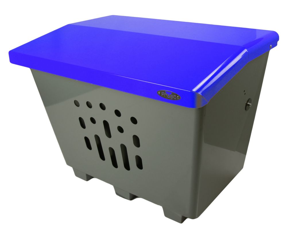 Frost Steel Sand/Salt/Storage Bin Blue/Grey Finish The Home Depot Canada