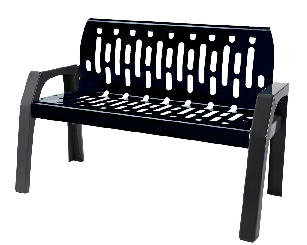 Frost Steel 4 Feet Outdoor Bench Black/Grey Finish The Home Depot Canada