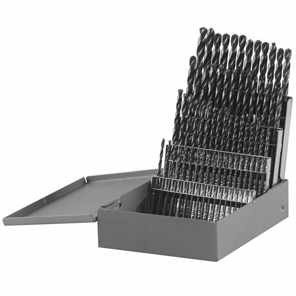 Bosch 60Piece Metal Index Black Oxide Drill Bit Set The Home Depot
