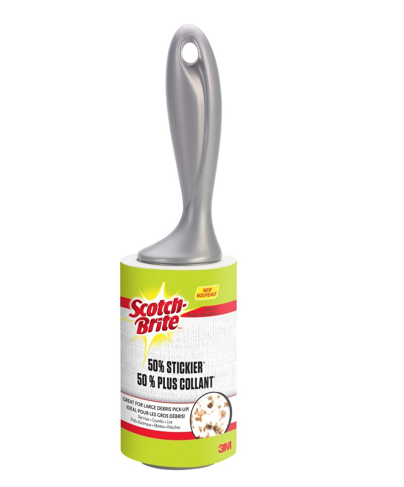 ScotchBrite 50 Stickier Lint Roller 830RS70CA, White, 10.1 cm x 11.