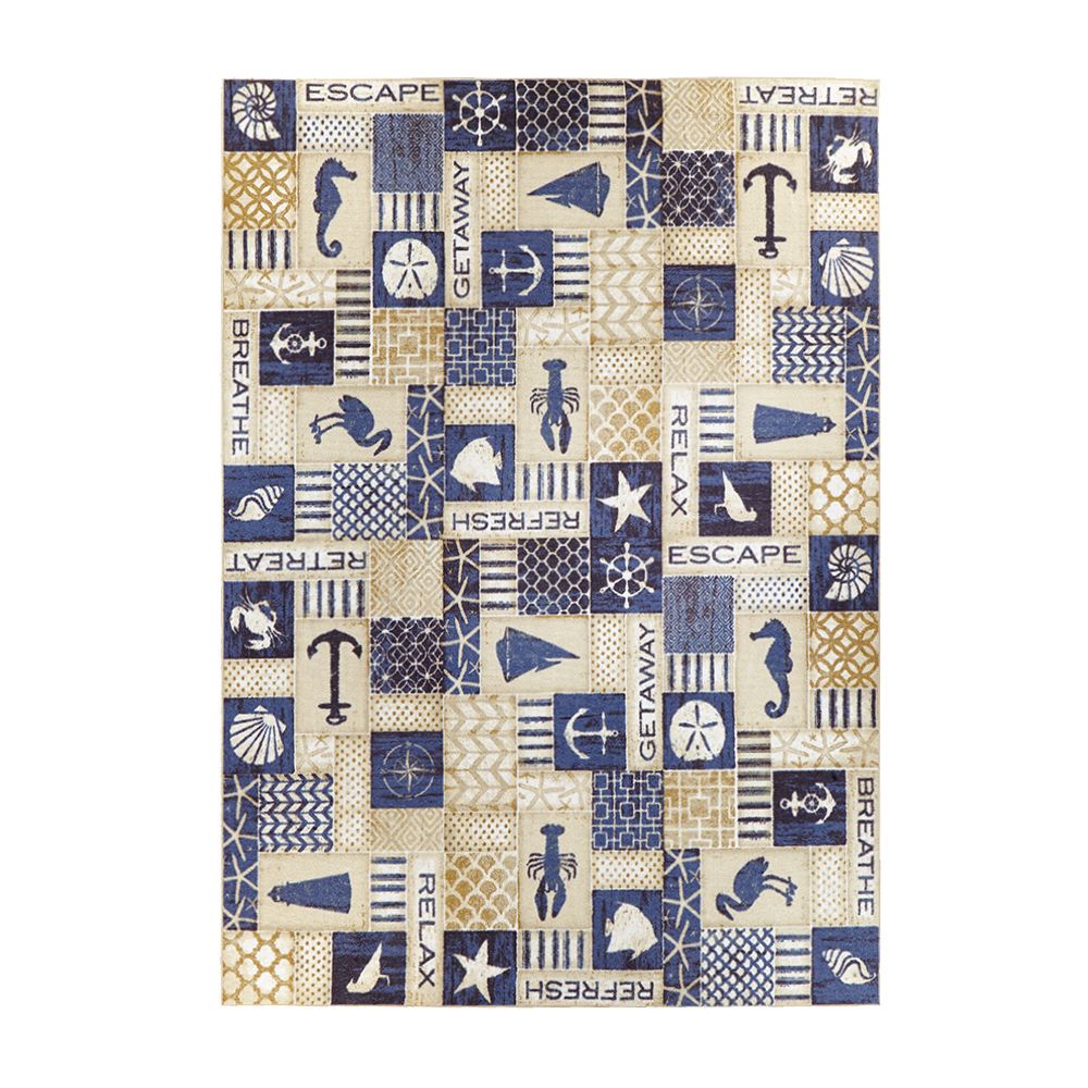 Mohawk Home Ocean Panel Royal 8 ft. x 8 ft. Square Area Rug The Home