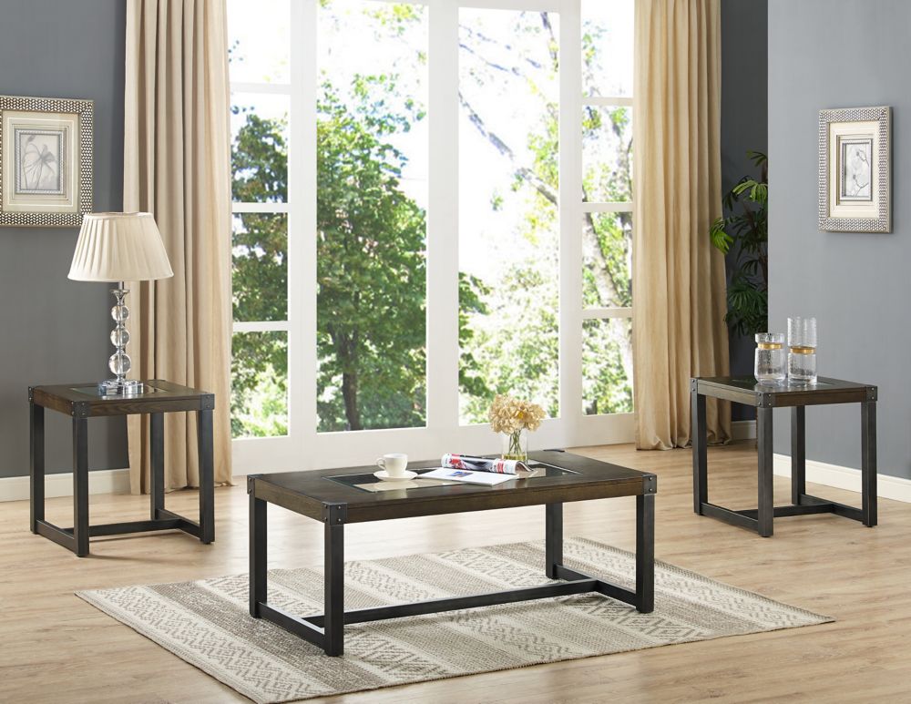 Coffee Tables Accent Table Sets The Home Depot Canada Bras Inc Alero 3 Piece Coffee Table Set Dark