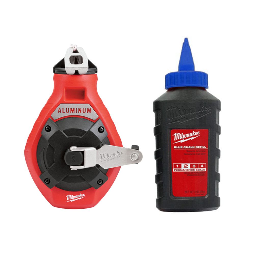 Milwaukee Tool 100Foot Precision Line Chalk Reel Kit with Blue Chalk