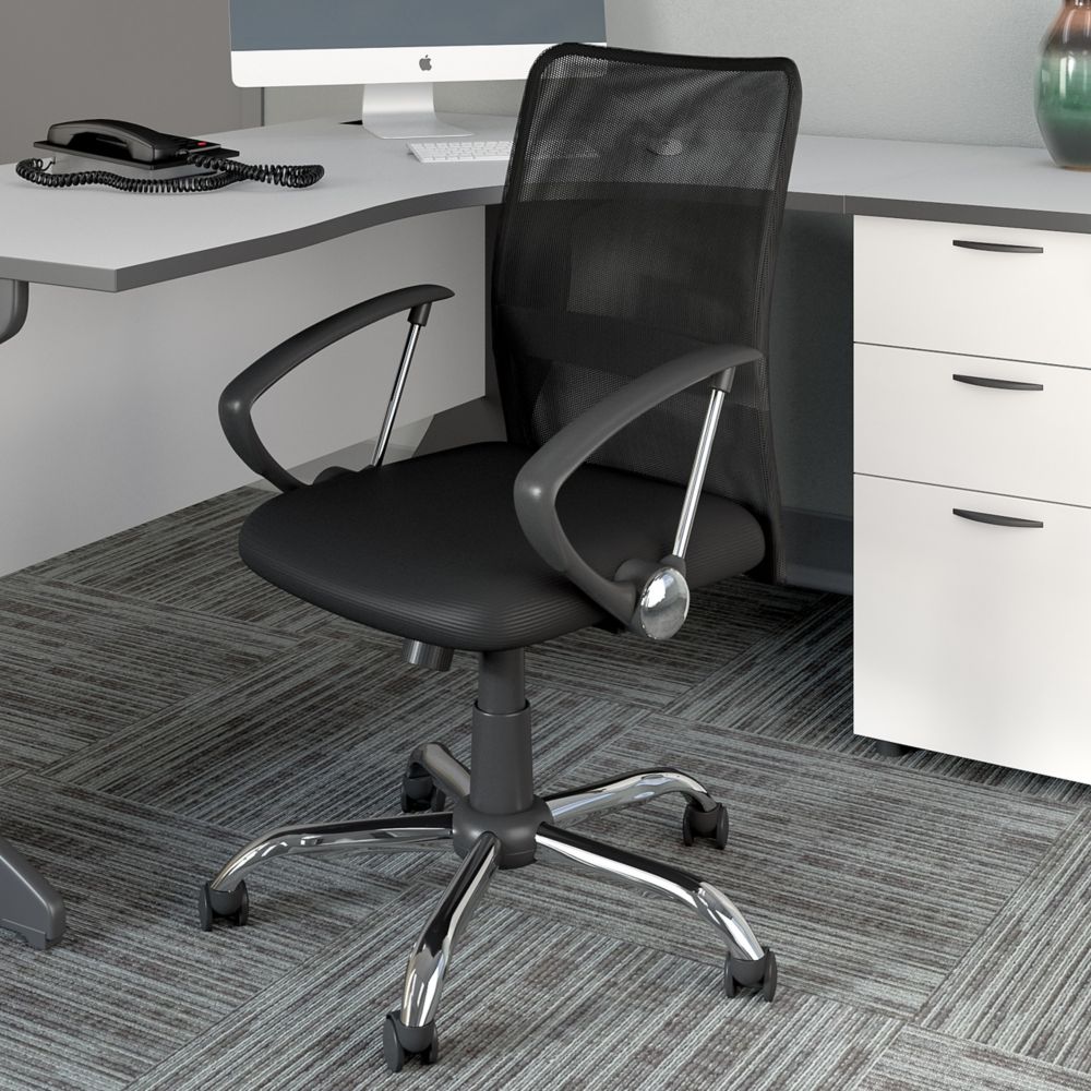 Workspace Office Chair With Contoured Black Mesh Back