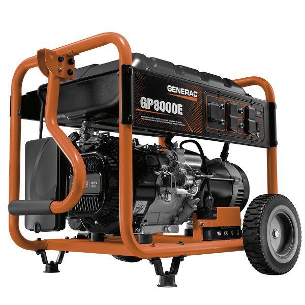 Generac 8,000W Gasoline Powered Electric Start Portable Generator | The ...