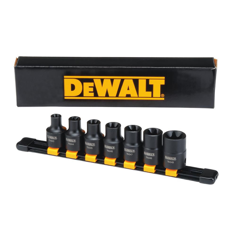 DEWALT 1/2inch Drive Internal Torx (R) Impact Socket Set (7Piece