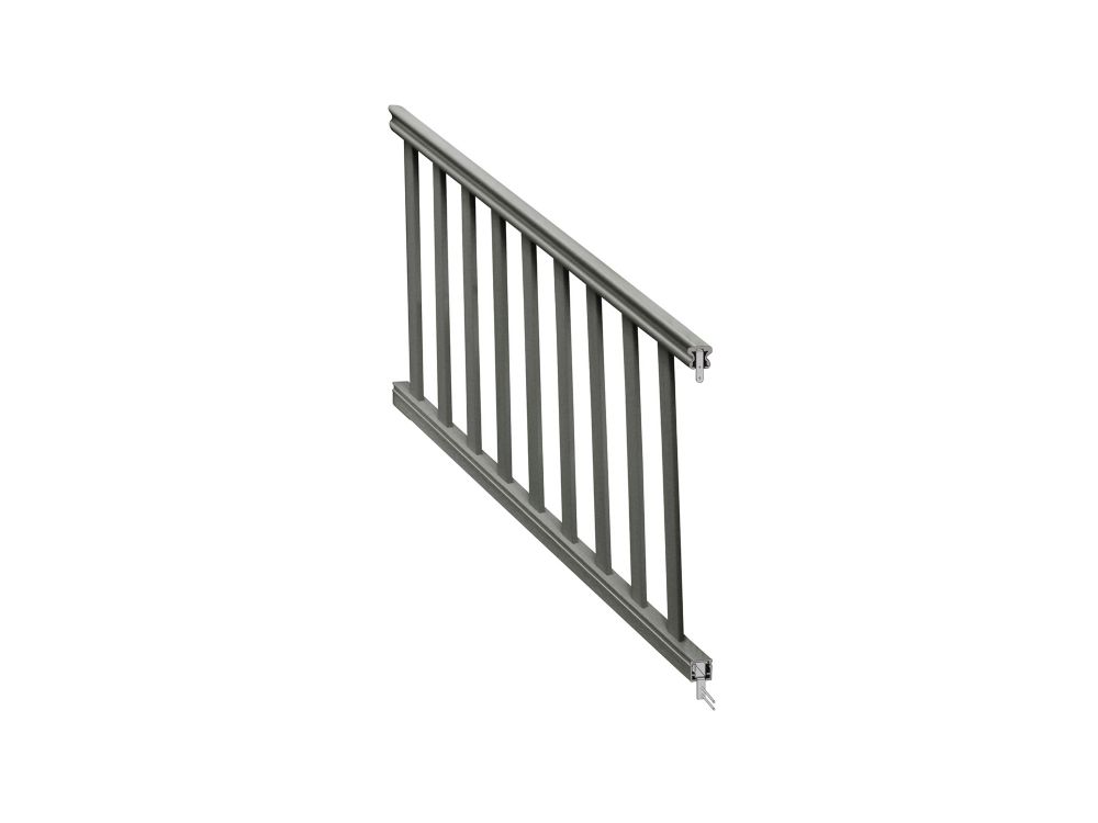 Eon 6 Ft. - 36 inch Traditional Stair Rail Kit - Grey | The Home Depot ...
