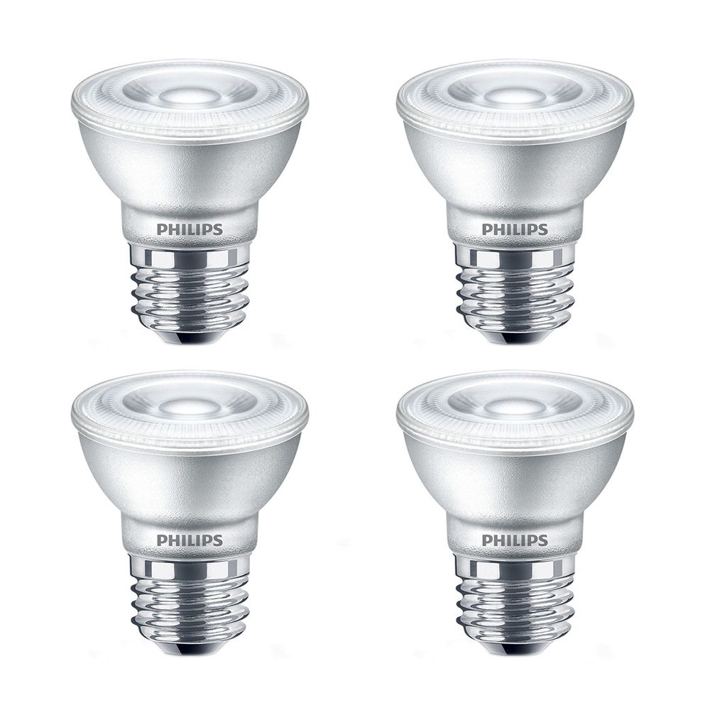 Philips 50W Equivalent Soft White Glass PAR16 LED Light Bulb (4-Pack ...