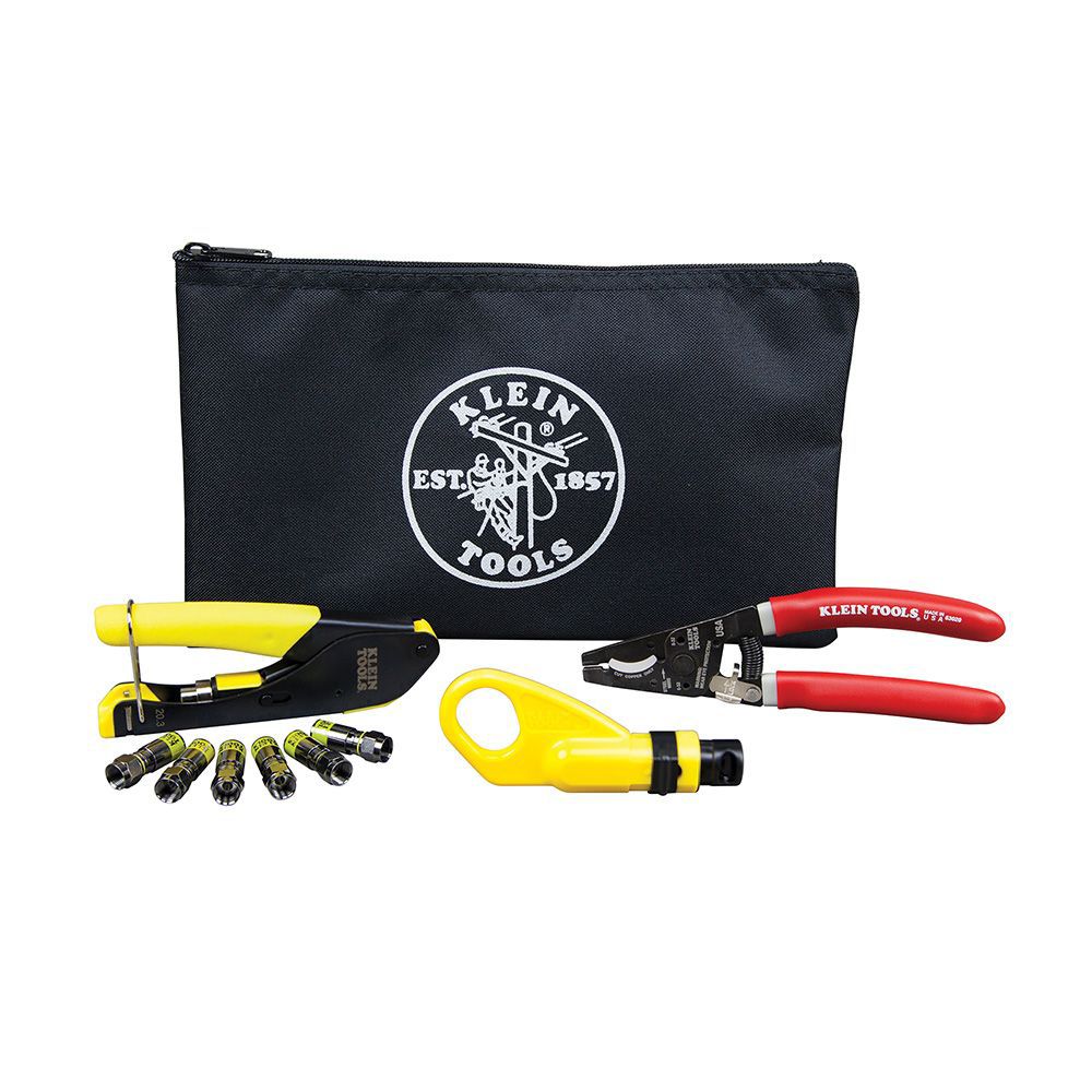 Klein Tools Coax Cable Installation Kit with Zipper Pouch The Home