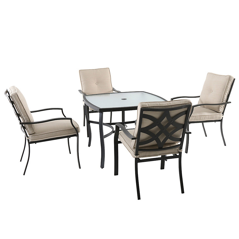 Royal Garden Hudson 5-Piece Cushioned Patio Dining Set | The Home Depot