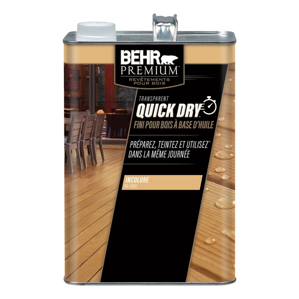 Behr Premium Quick Dry Exterior Oil Based Wood Finish in Clear The
