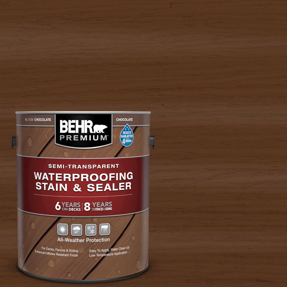 SemiTransparent Waterproofing Chocolate Stain &amp; Sealer, 3.79L
