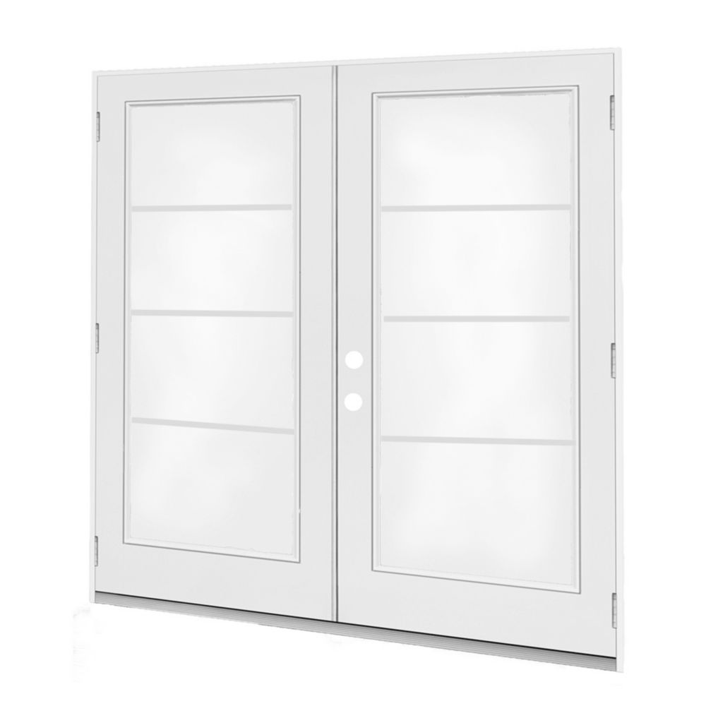 JELDWEN Windows & Doors 5 ft. French Door, 4 Lite Door Glass, LowE