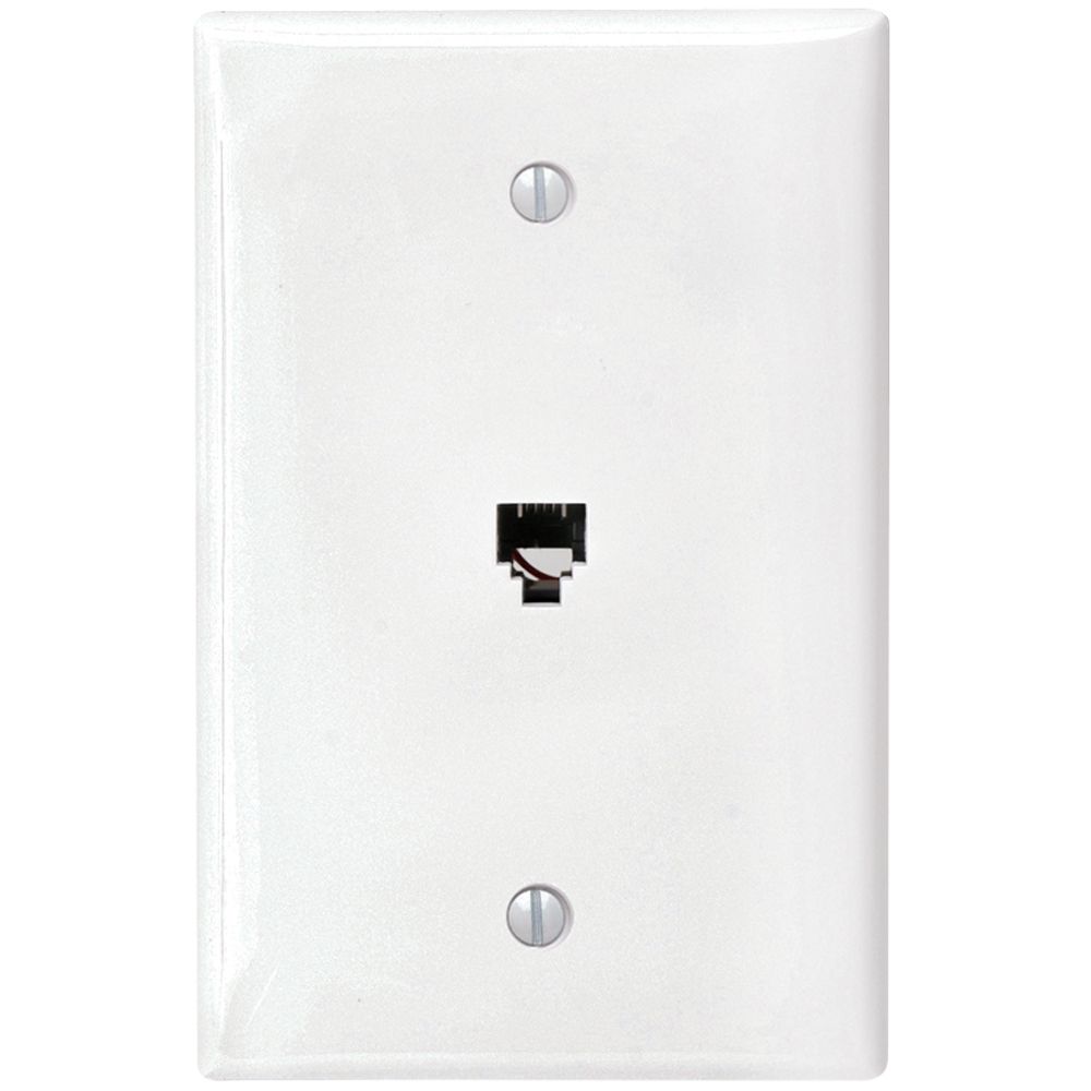 Leviton Phone Jack Midsize Wallplate The Home Depot Canada