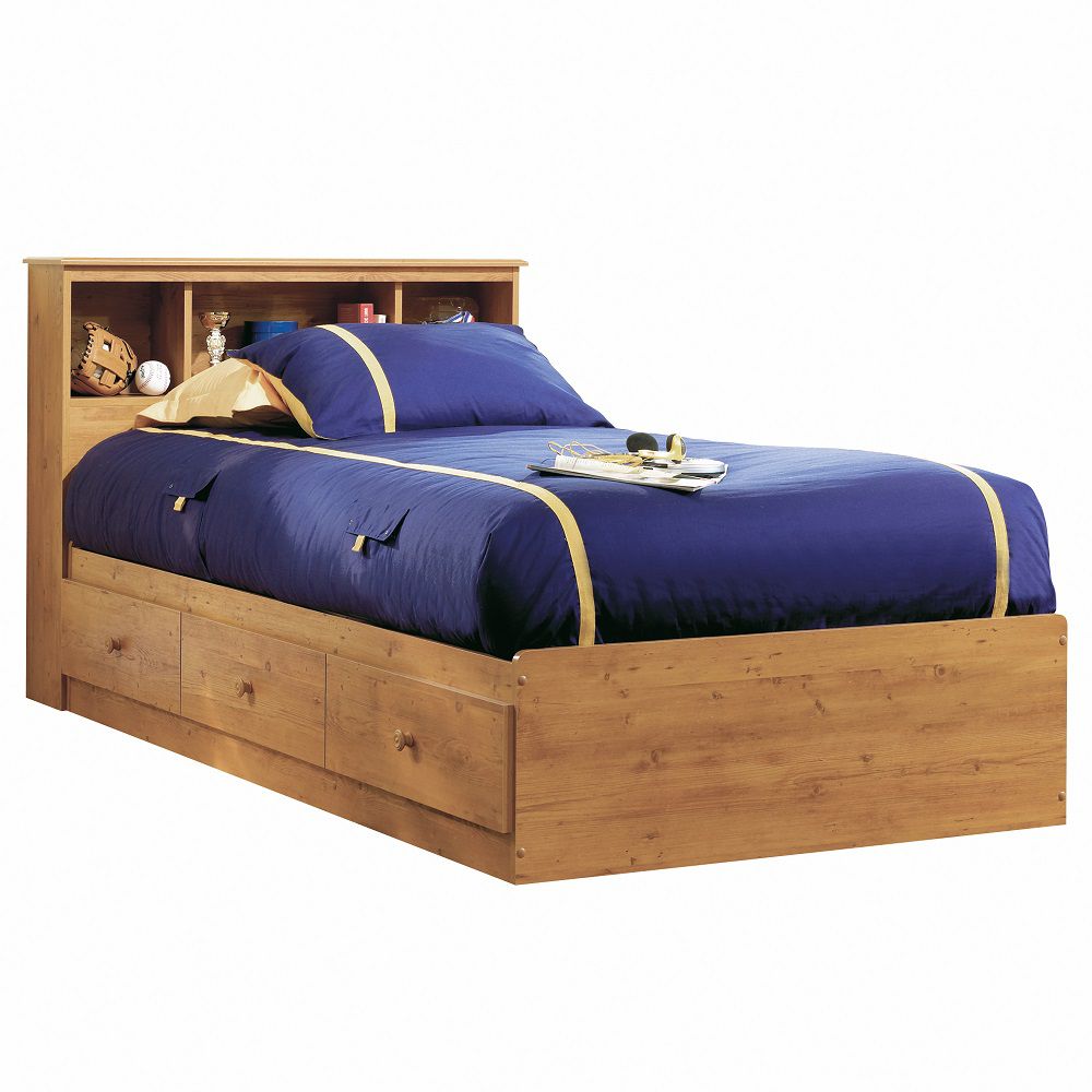 South Shore Little Treasures Twin Storage Bed and Bookcase Headboard