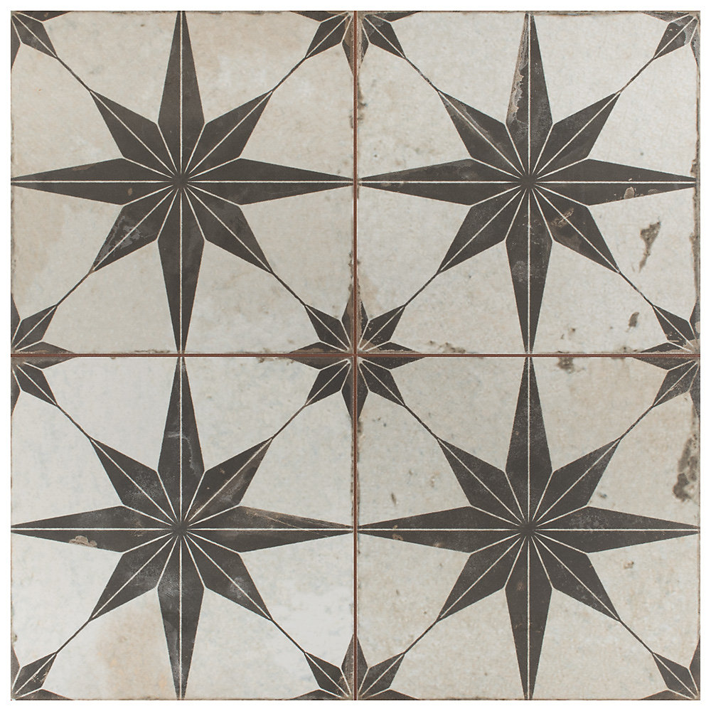 Merola Tile Kings Star Nero 17 5 8 Inch X Ceramic Floor Merola Tile Kings Star Nero 17 5 8 Inch X Ceramic Floor And Wall 11 02 Sq Ft Case