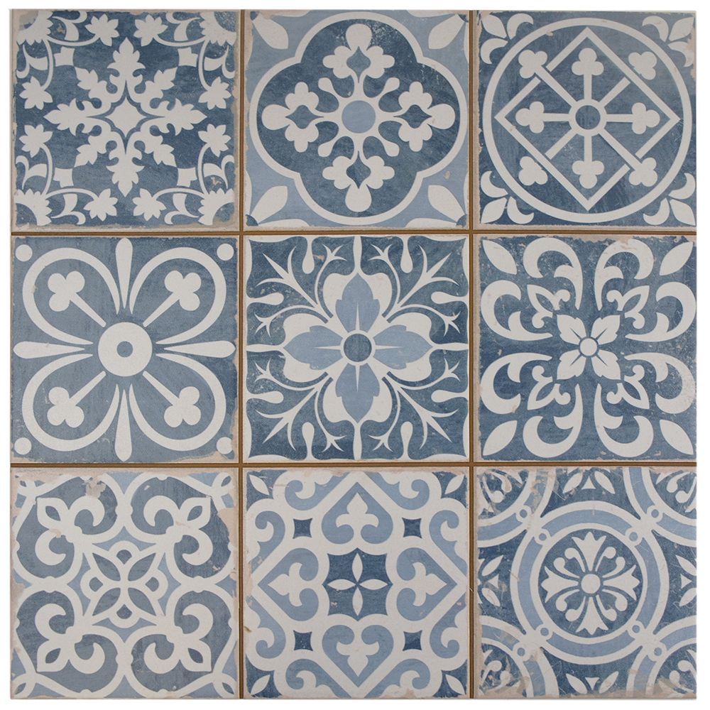 Merola Tile Za Azul 13 Inch X Ceramic Floor And Wall Merola Tile Za Azul 13 Inch X