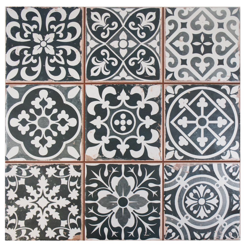 Merola Tile Za Nero 13 Inch X Ceramic Floor And Wall Merola Tile Za Nero 13 Inch X