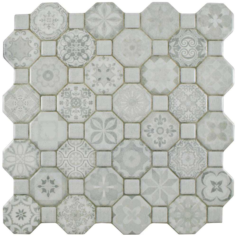 Merola Tile Tessera White 12 1 4 Inch X Ceramic Floor Merola Tile Tessera White 12 1 4 Inch X