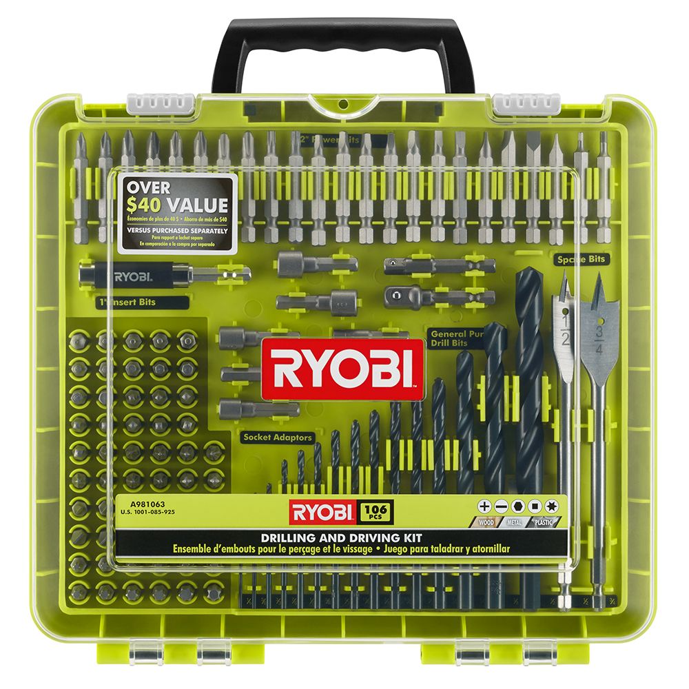RYOBI Drilling and Driving Kit (106Piece) The Home Depot Canada
