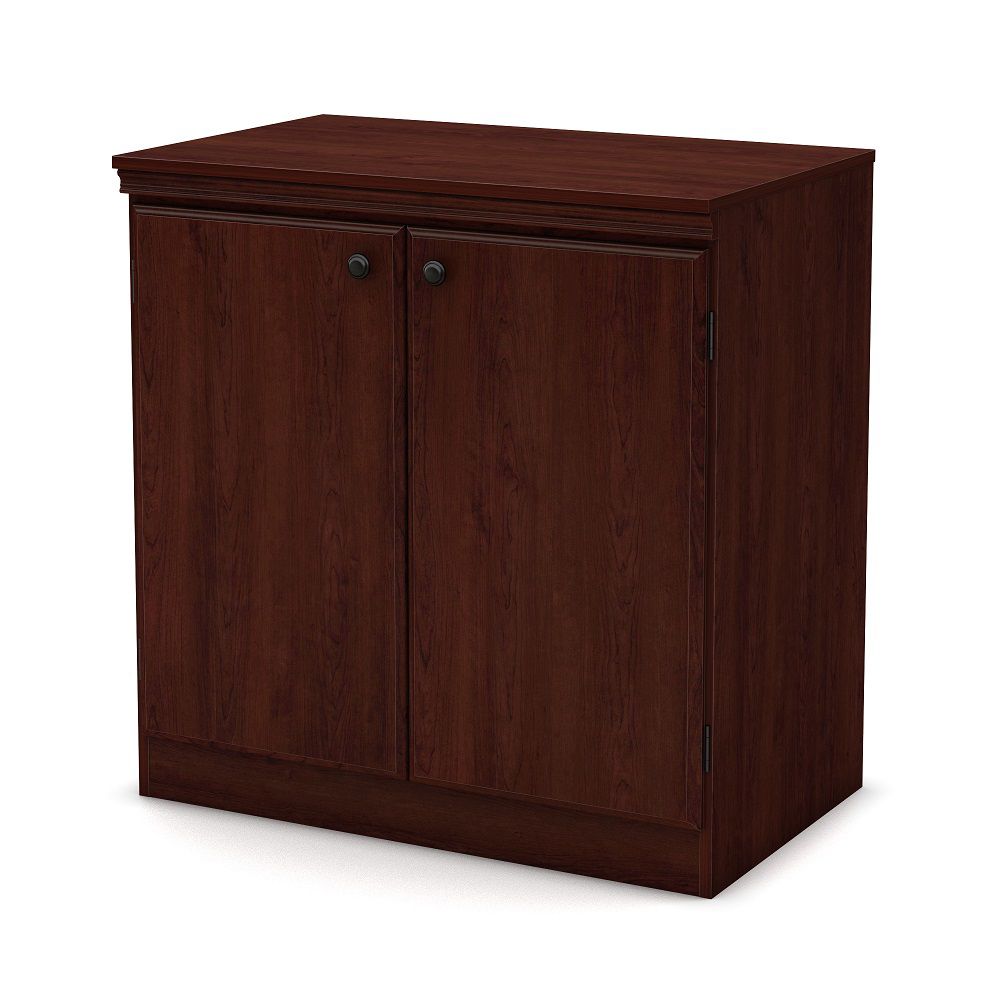 South Shore Morgan Small 2 Door Storage Cabinet Royal Cherry The   P 1001111451 