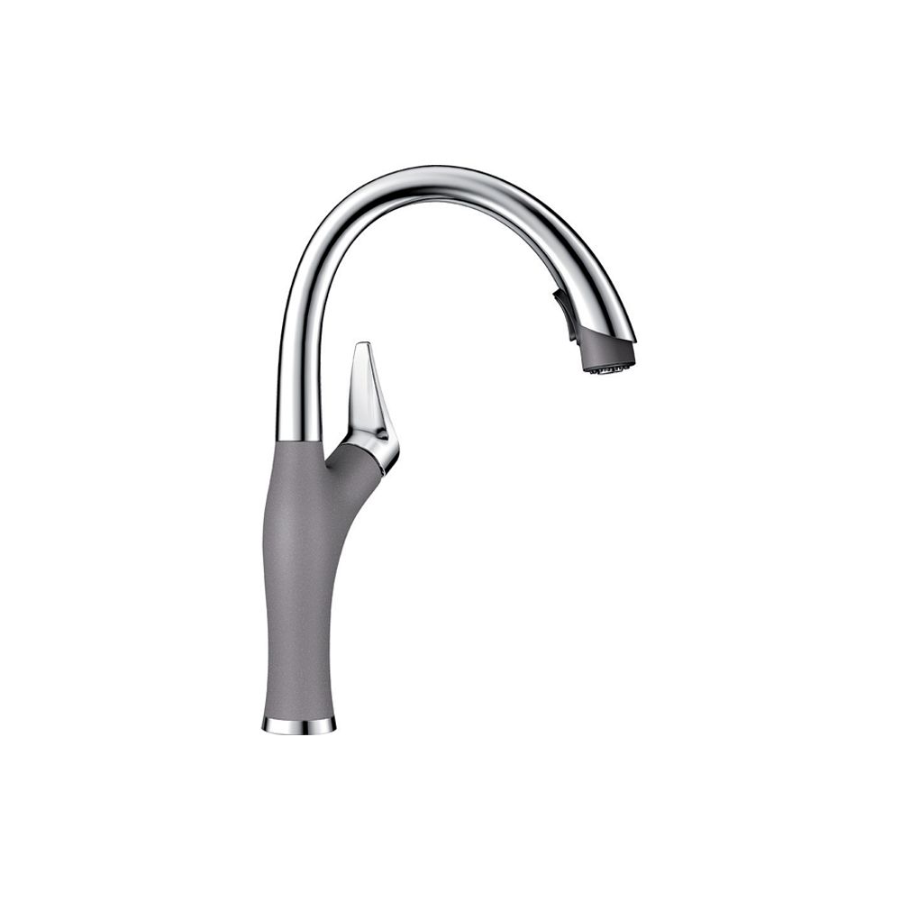 Blanco Artona Pull Down Dual Spray Kitchen Faucet Stainless Steel Blanco Artona Pull Down Dual Spray Kitchen Faucet Stainless Steel And Metallic Gray Finish The Home Depot Canada