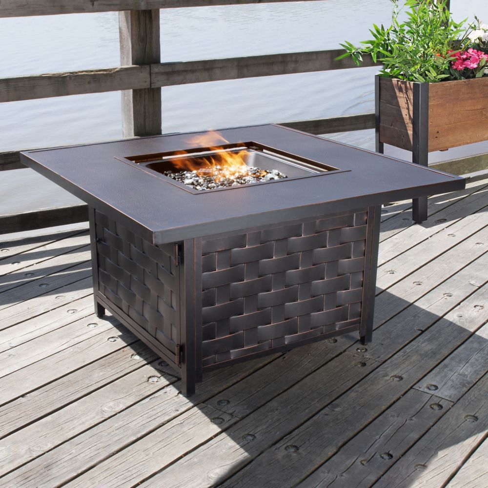 Paramount Eva Cast Aluminum Convertible Fire Pit Table