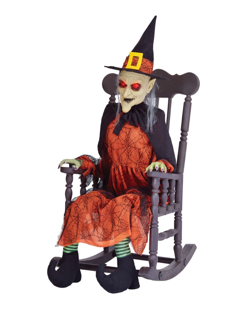 Home Accents Halloween Animated Witch In Rocking Chair
