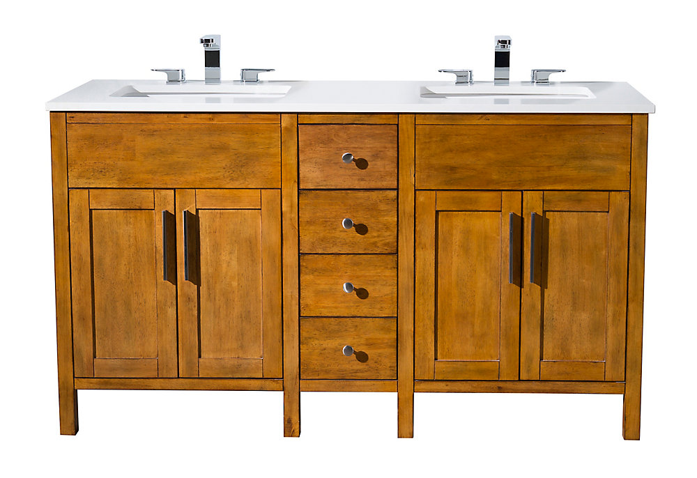 Evangeline 59 Inch Double Sink Bathroom Vanity